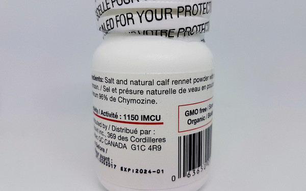 Additifs pour fromage: beaugel présure liquide (250ml)