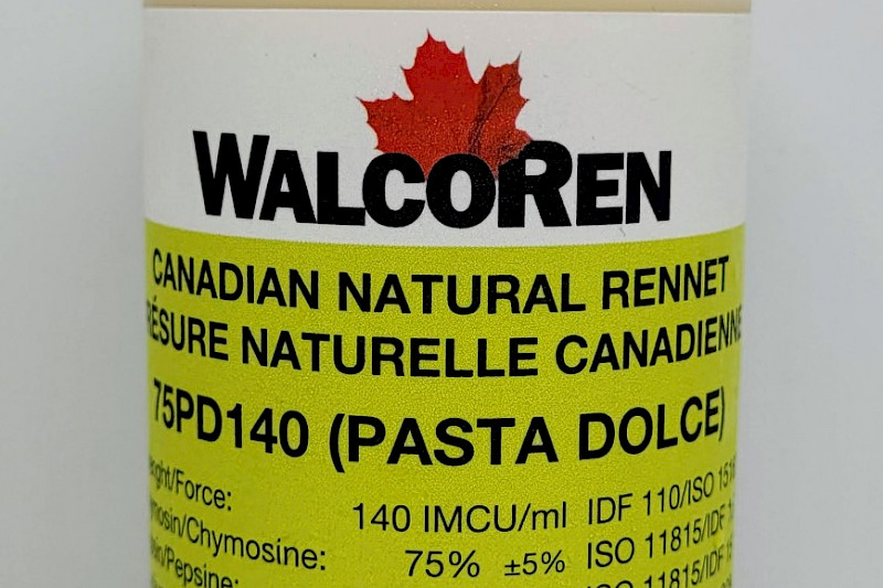 Bouteille de 250ml de présure de veau en pâte liquide naturelle, sans OGM et biologique. Coagulant pour le lait.