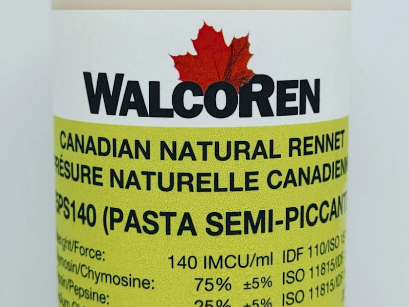 Bouteille de 250ml de présure d'agneau en pâte liquide naturelle, sans OGM et biologique. Coagulant pour le lait.