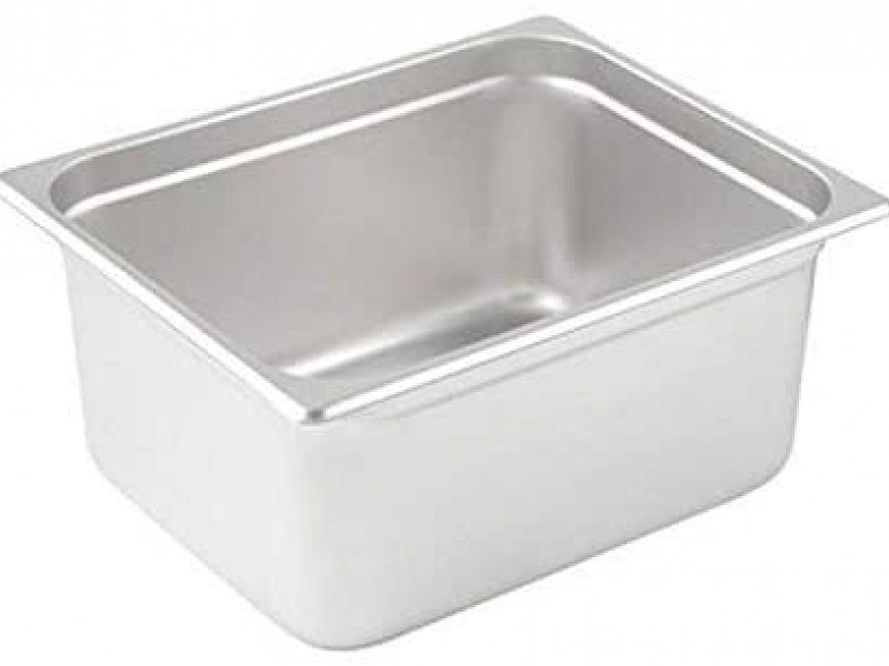 Contenant jusqu'à 8L de lait, en acier inoxydable. Norme NSF. Compatible induction.